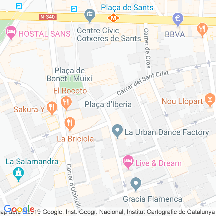Código Postal calle Iberia, D', plaça en Barcelona