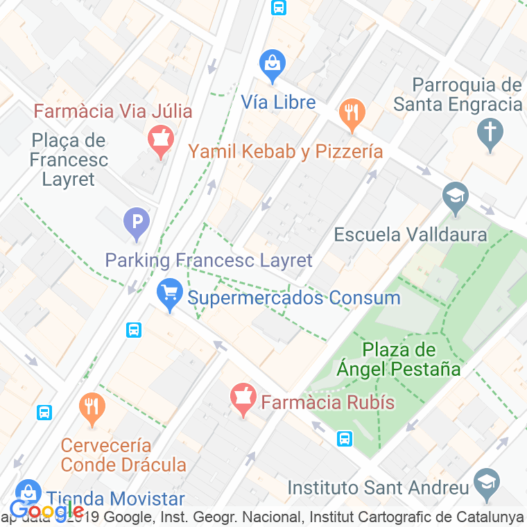Código Postal calle Conflent en Barcelona