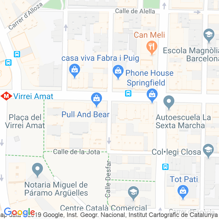 Código Postal calle Desfar en Barcelona