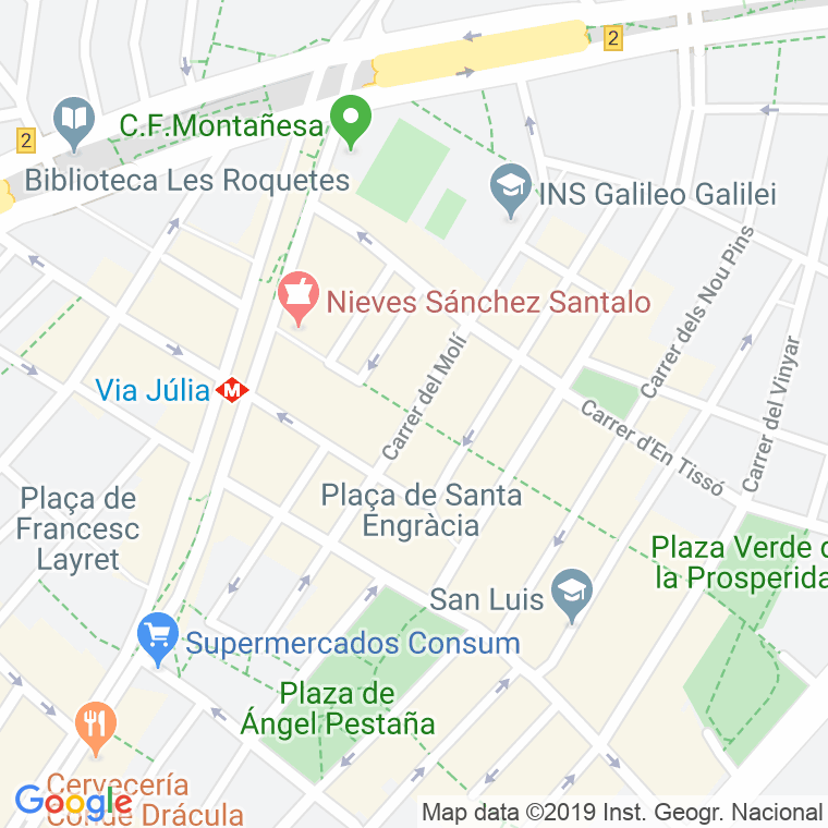 Código Postal calle Moli, Del   (Impares Del 1 Al Final)  (Pares Del 2 Al Final) en Barcelona