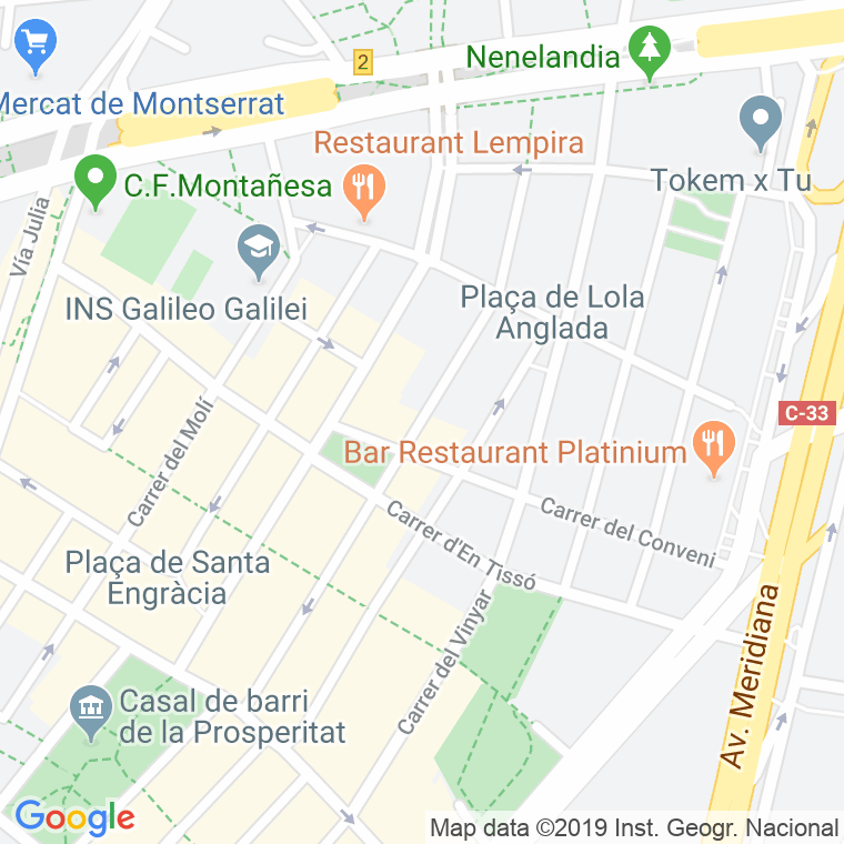Código Postal calle Nou Pins en Barcelona