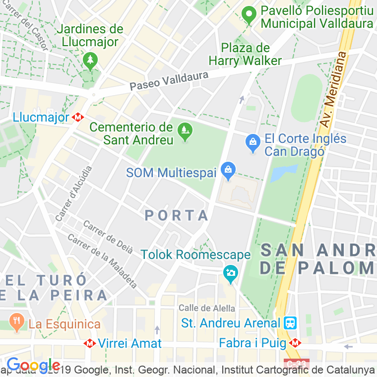 Código Postal calle Pintor Alsamora en Barcelona