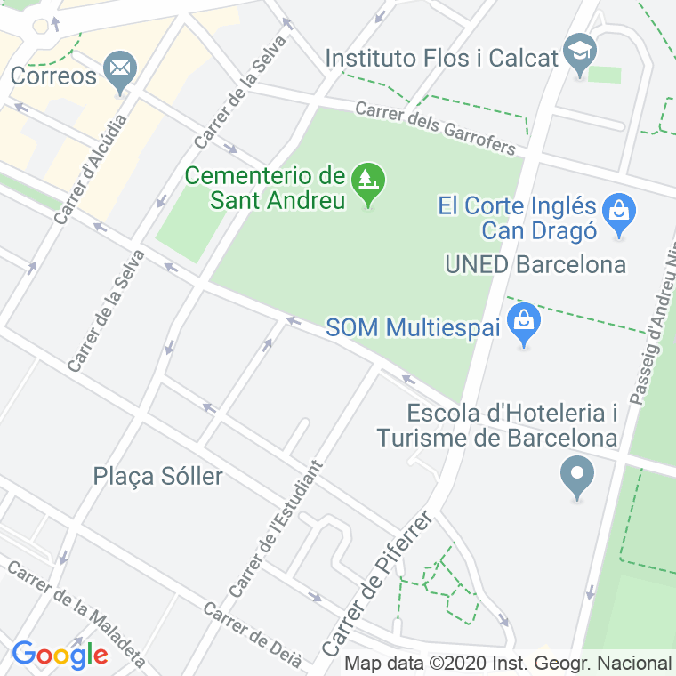 Código Postal calle Rialb en Barcelona