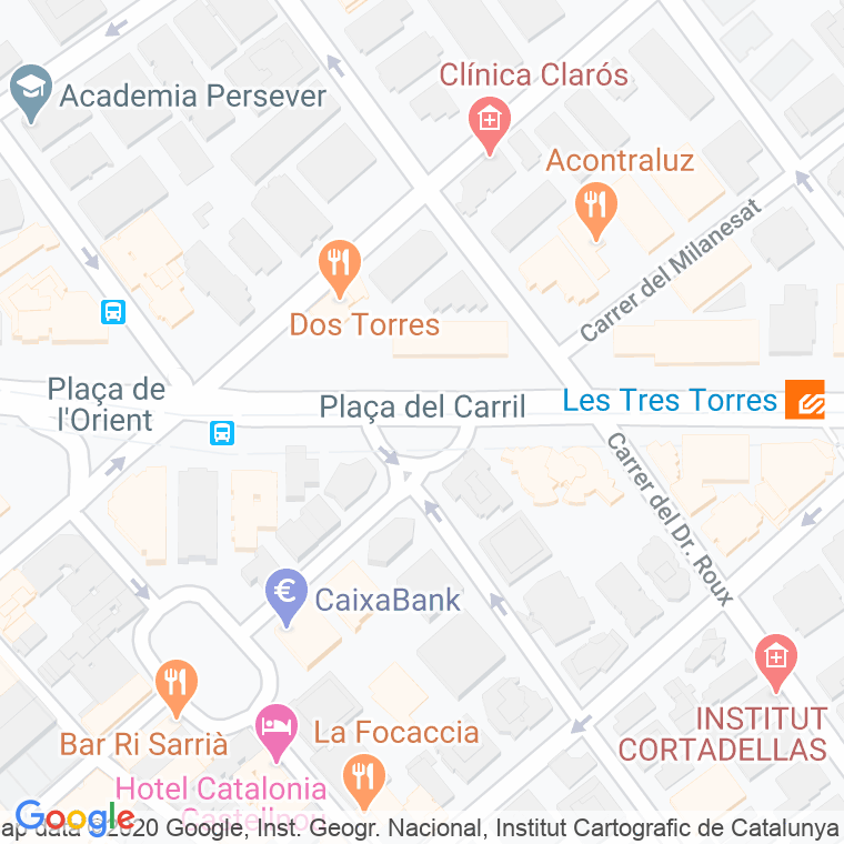 Código Postal calle Carril, Del, plaça en Barcelona