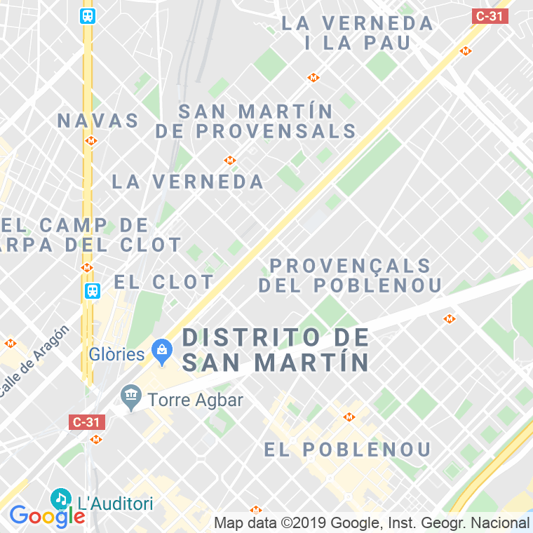Código Postal calle Espronceda, D', plaça en Barcelona