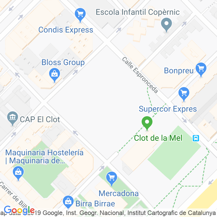 Código Postal calle Jardins Del Clot De La Mel en Barcelona