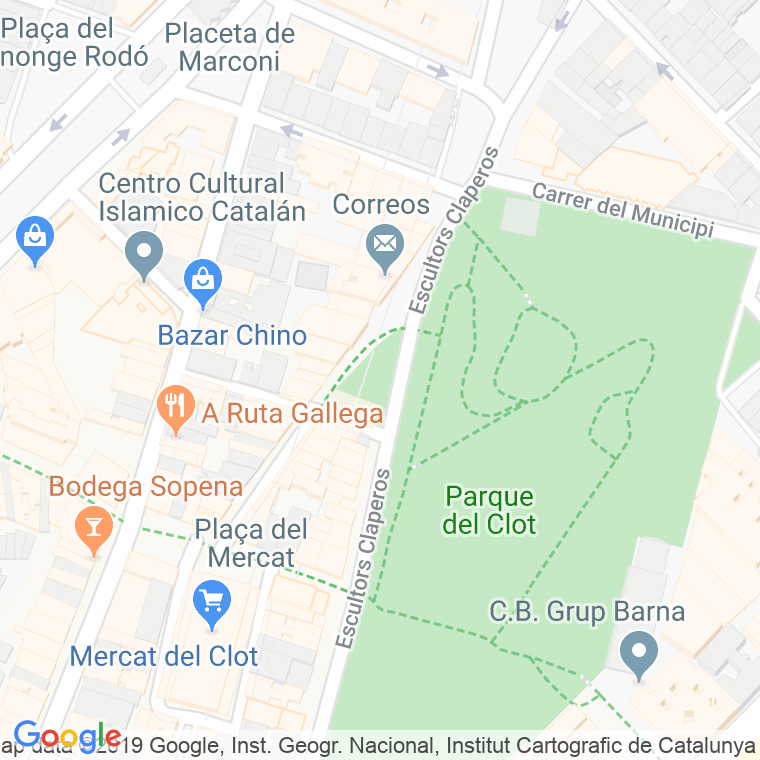 Código Postal calle Jardins Dels Castellers en Barcelona