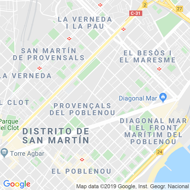 Código Postal calle Marroc   (Impares Del 113 Al Final)  (Pares Del 74 Al Final) en Barcelona