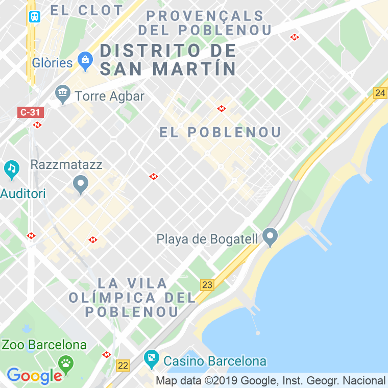 Código Postal calle Ramon Turro   (Impares Del 287 Al Final)  (Pares Del 294 Al Final) en Barcelona