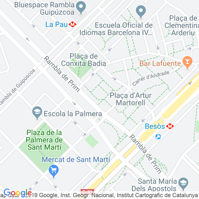 Código Postal calle Cultura, plaça en Barcelona