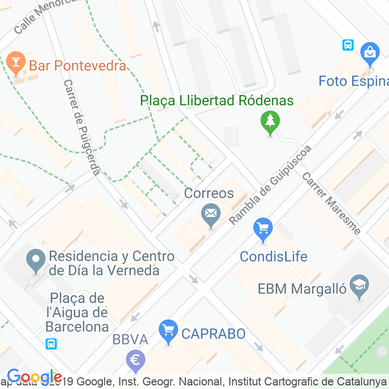 Código Postal calle Estartit en Barcelona