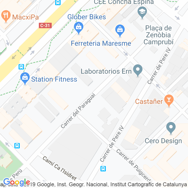 Código Postal calle Paraguai en Barcelona
