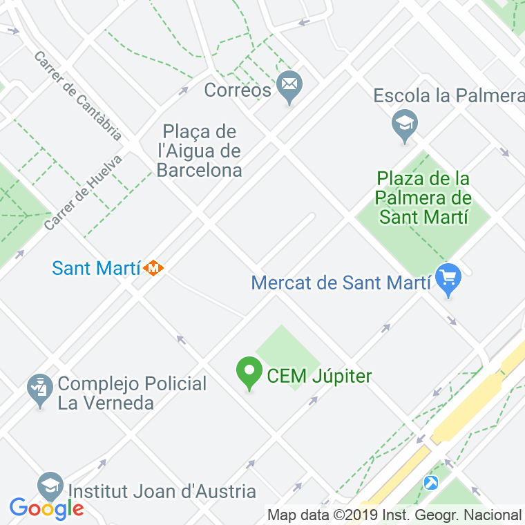 Código Postal calle Previsio, passatge en Barcelona