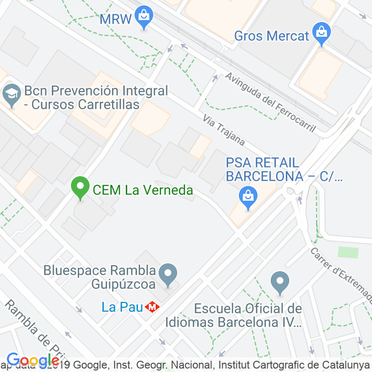 Código Postal calle Verneda, De La, cami (Impares Del 1 Al Final)  (Pares Del 2 Al Final) en Barcelona