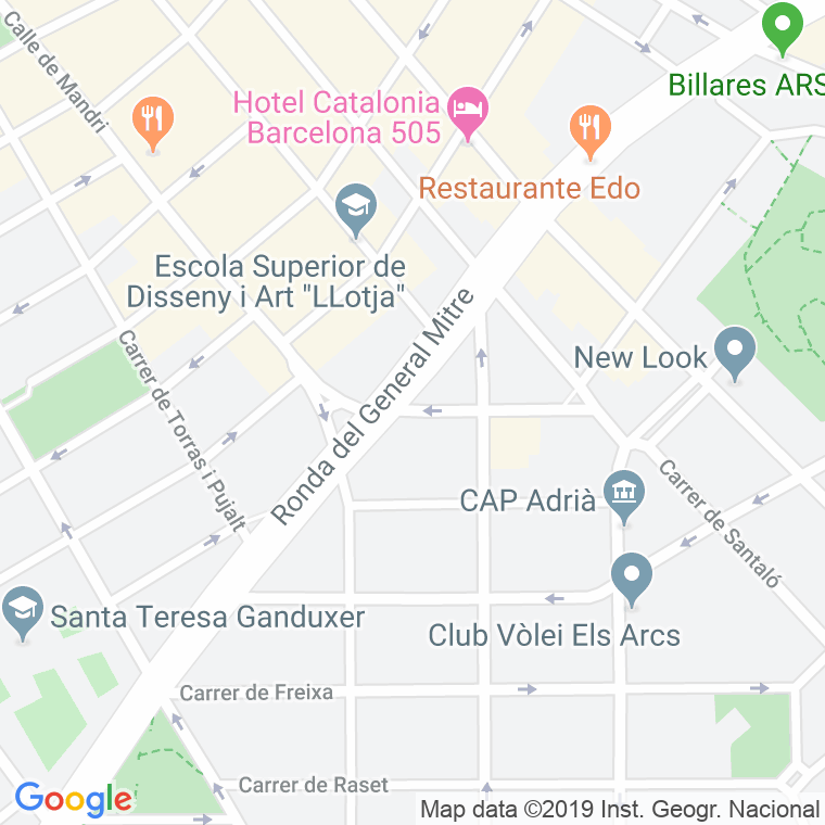 Código Postal calle Prats De Mollo en Barcelona