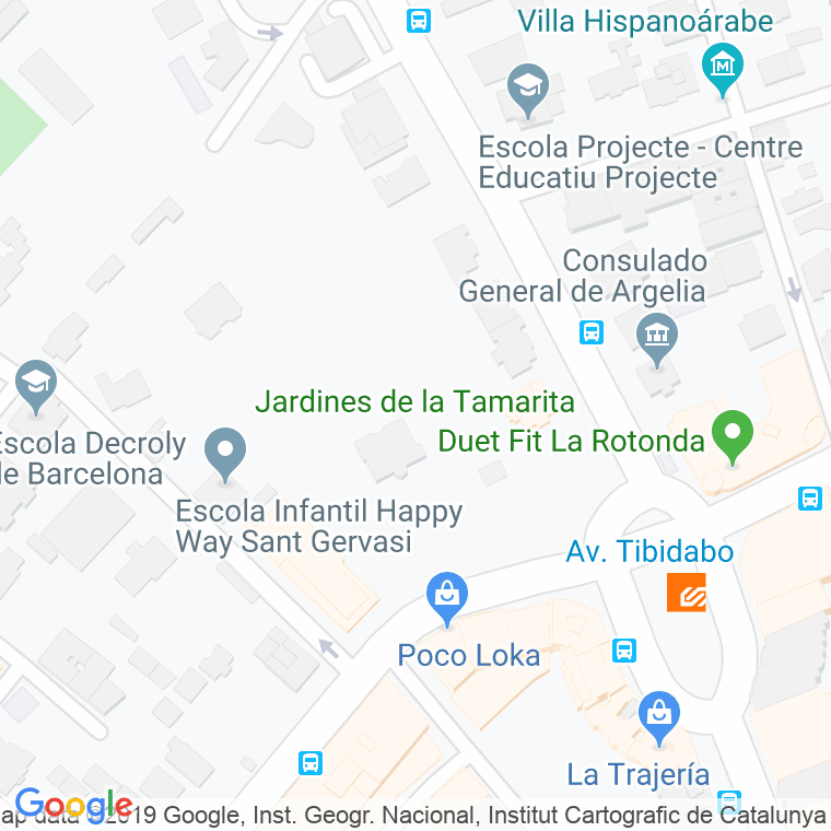 Código Postal calle Jardins De La Tamarita en Barcelona