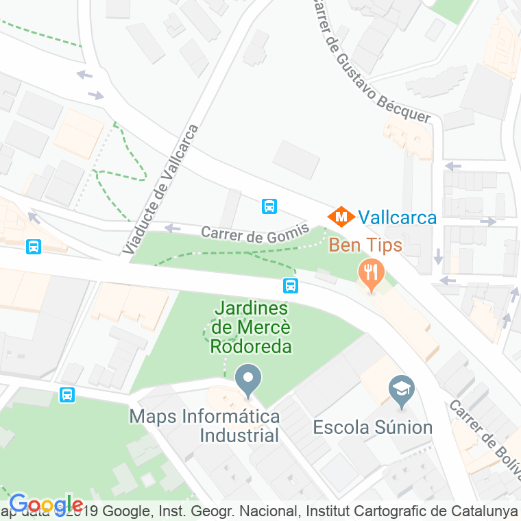 Código Postal calle Jardins De Manuel Blancafort en Barcelona