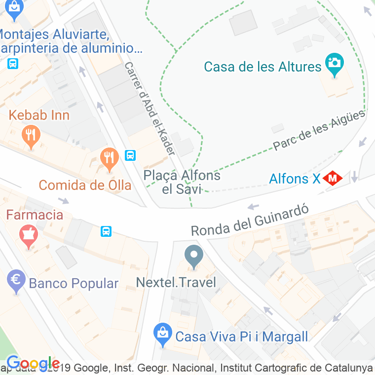 Código Postal calle Alfons El Savi, D', plaça (Impares Del 7 Al 7) en Barcelona