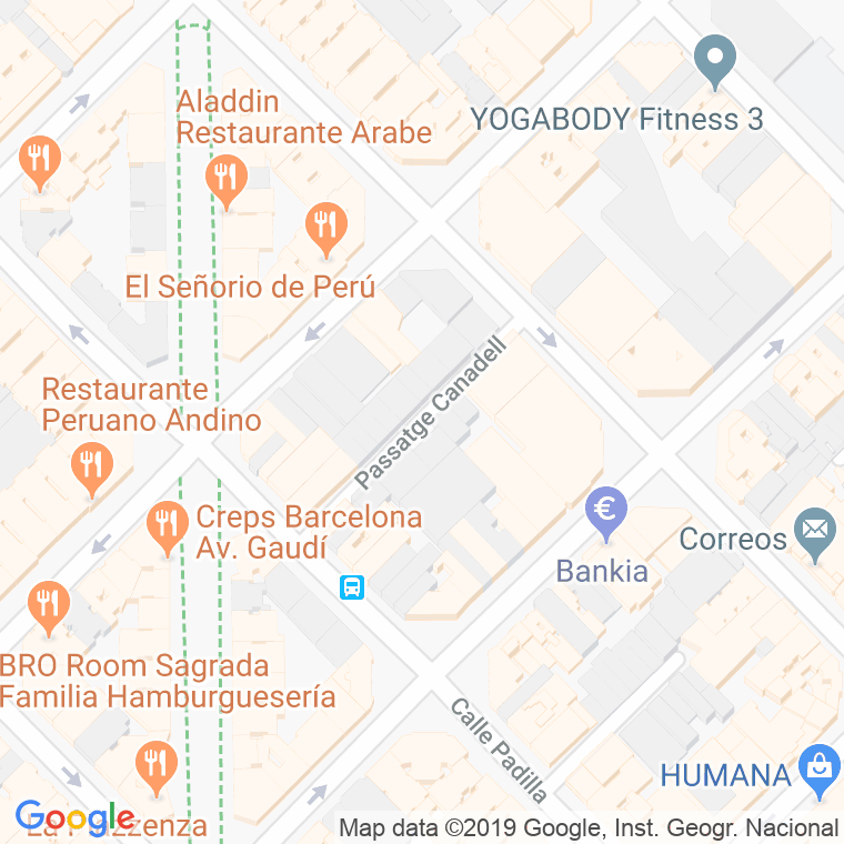 Código Postal calle Canadell, passatge en Barcelona