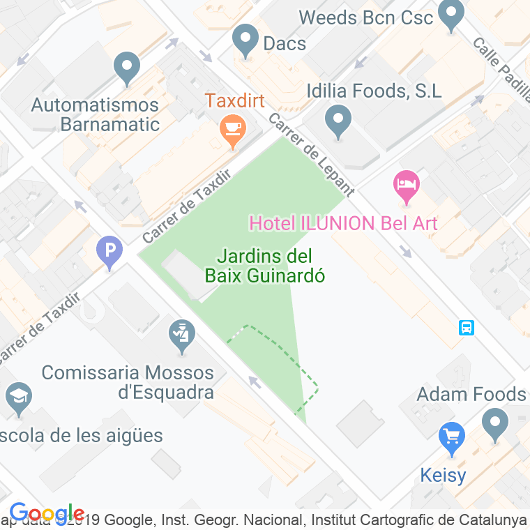 Código Postal calle Jardins Del Princep De Girona en Barcelona