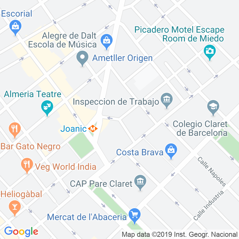 Código Postal calle Joaquim Ruyra en Barcelona