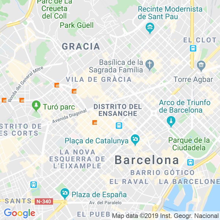 Código Postal calle Provença   (Impares Del 359 Al 541)  (Pares Del 382 Al 550) en Barcelona