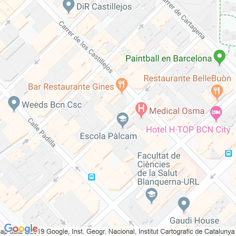 Código Postal calle Rosalia De Castro en Barcelona