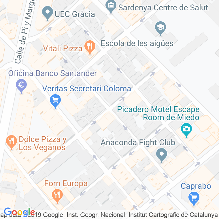 Código Postal calle Ventallo en Barcelona