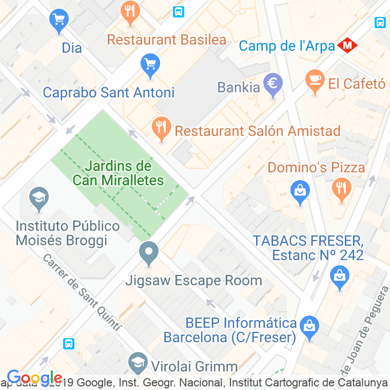 Código Postal calle Conca   (Impares Del 1 Al 23)  (Pares Del 2 Al 28) en Barcelona