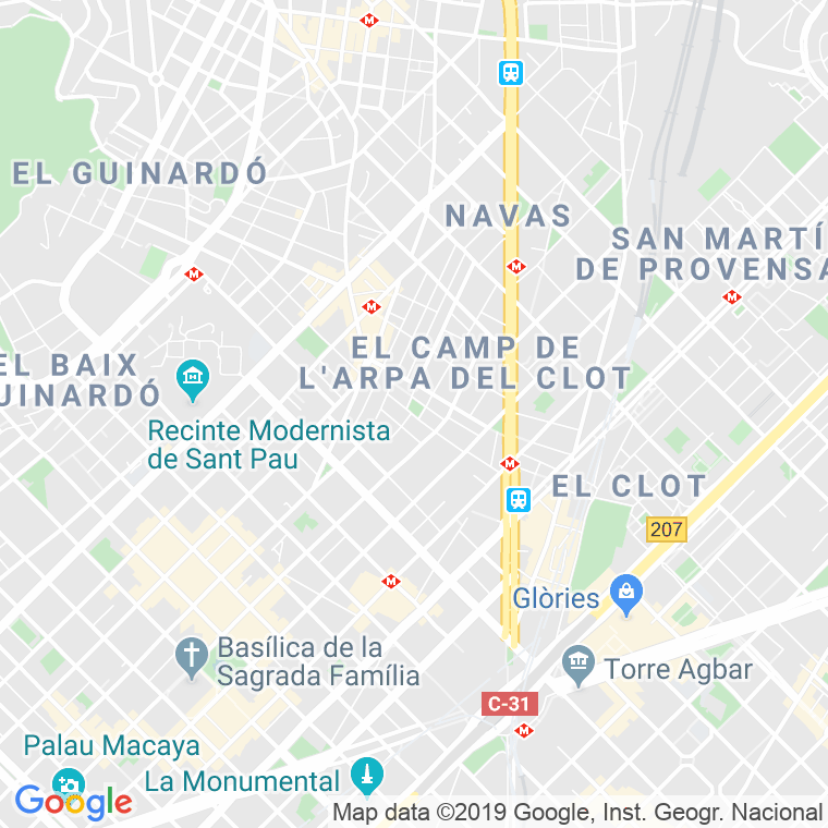 Código Postal calle Industria, De La   (Pares Del 200 Al 342) en Barcelona