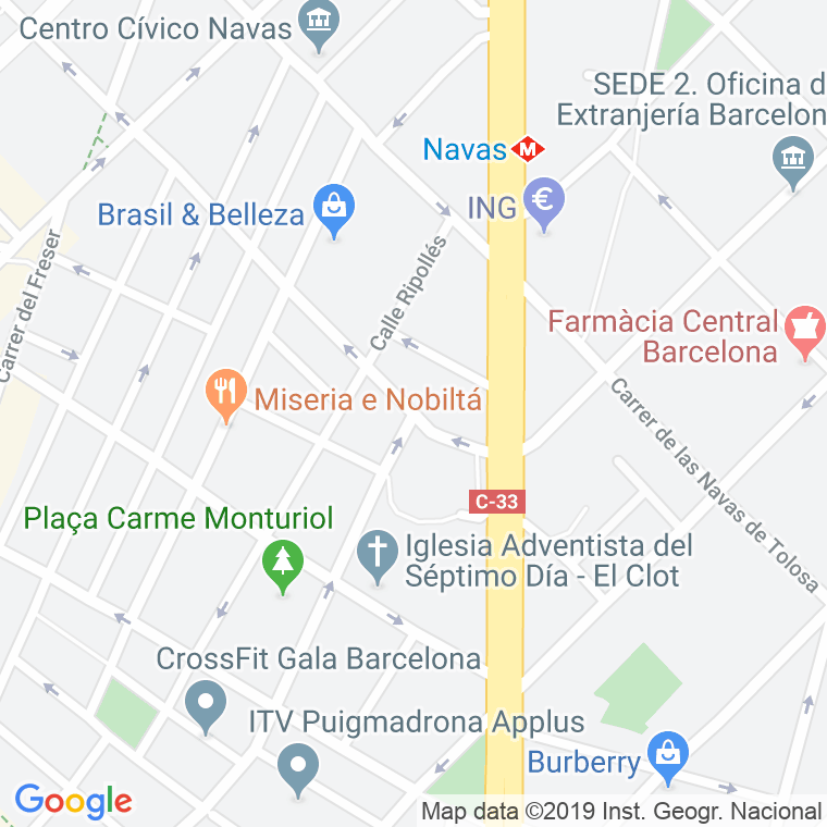 Código Postal calle Sospir en Barcelona