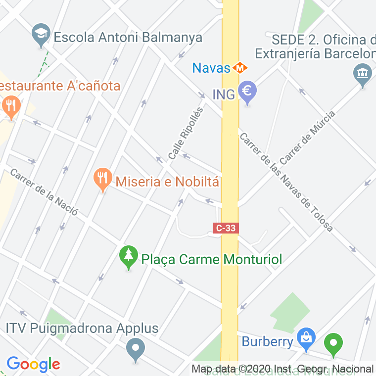 Código Postal calle Sospir, passatge en Barcelona