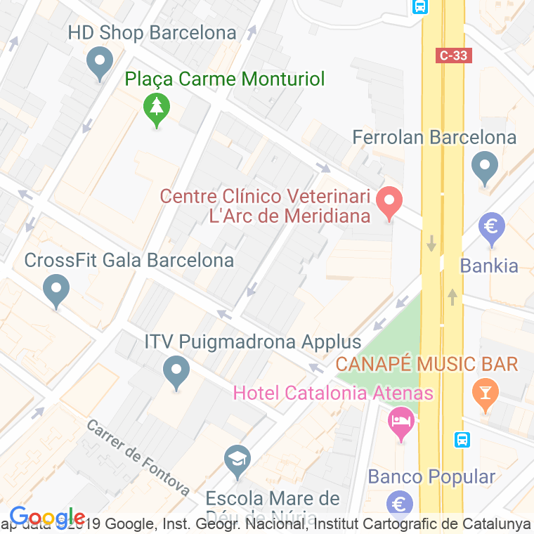 Código Postal calle Vidiella en Barcelona
