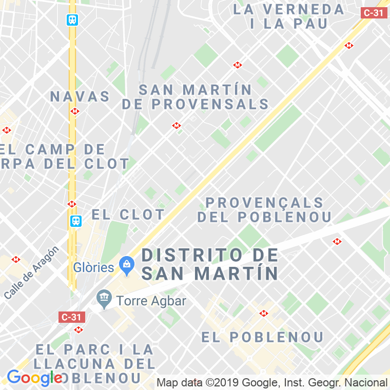 Código Postal calle Espronceda   (Impares Del 313 Al Final)  (Pares Del 296 Al Final) en Barcelona
