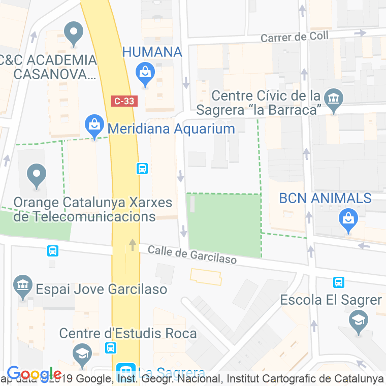 Código Postal calle Jardins D'elx en Barcelona