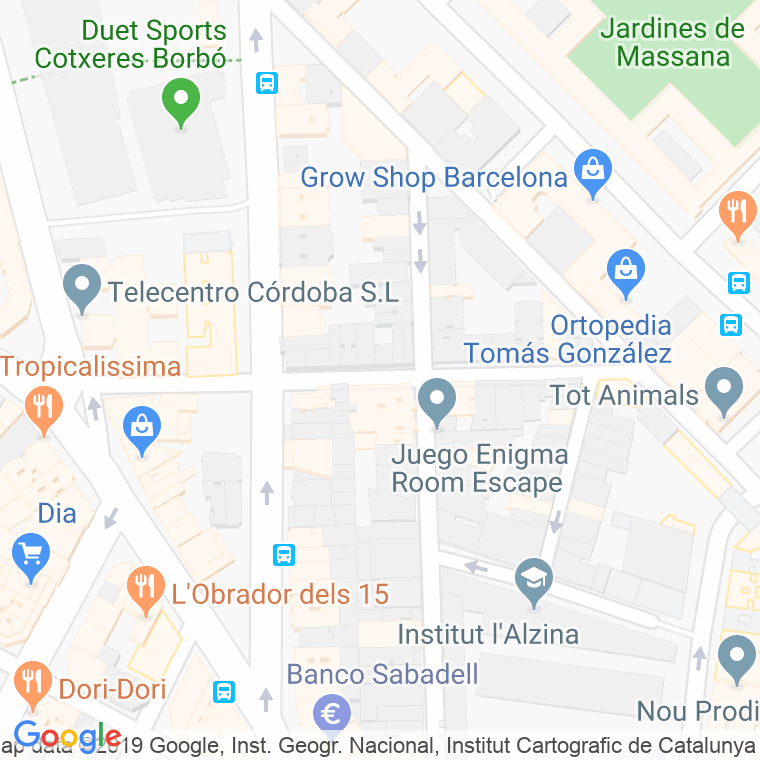 Código Postal calle Prat D'en Roque en Barcelona