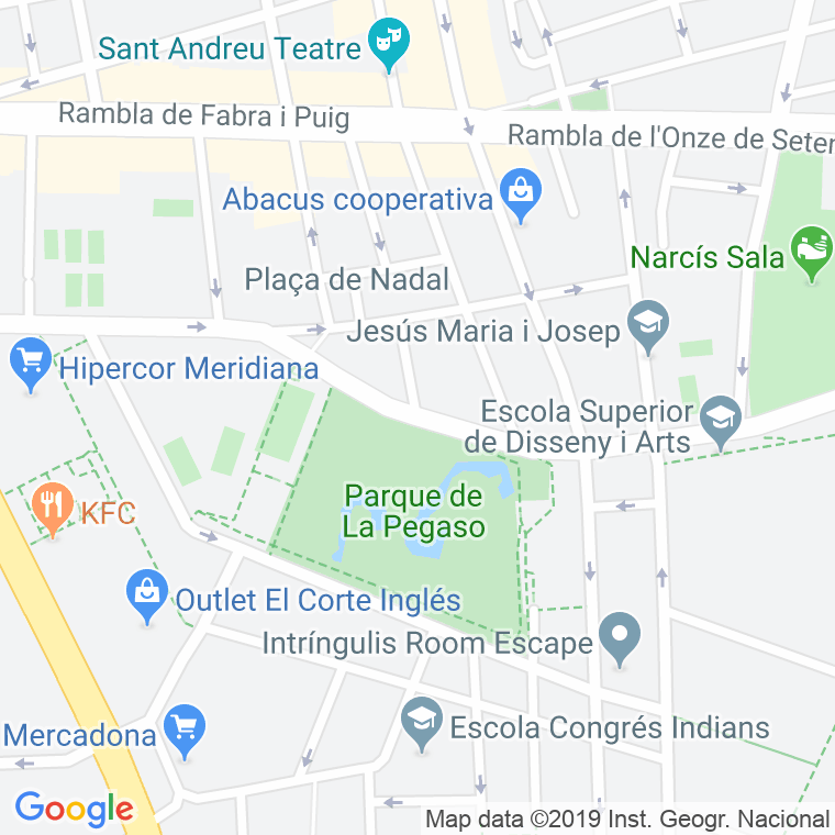 Código Postal calle Rovira I Virgili   (Impares Del 1 Al Final) en Barcelona