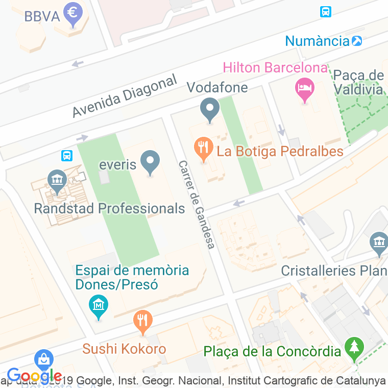 Código Postal calle Gandesa en Barcelona