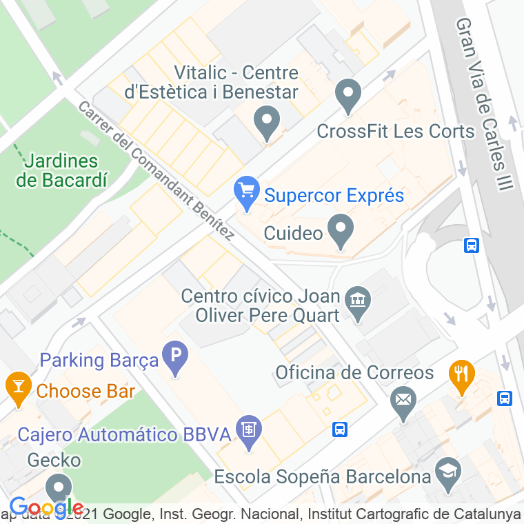 Código Postal calle Mossen Josep Pedragosa, De, plaça en Barcelona