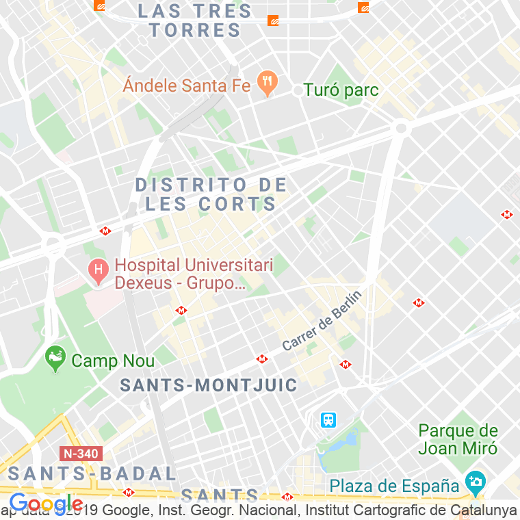Código Postal calle Numancia   (Impares Del 1 Al 175)  (Pares Del 2 Al 168) en Barcelona