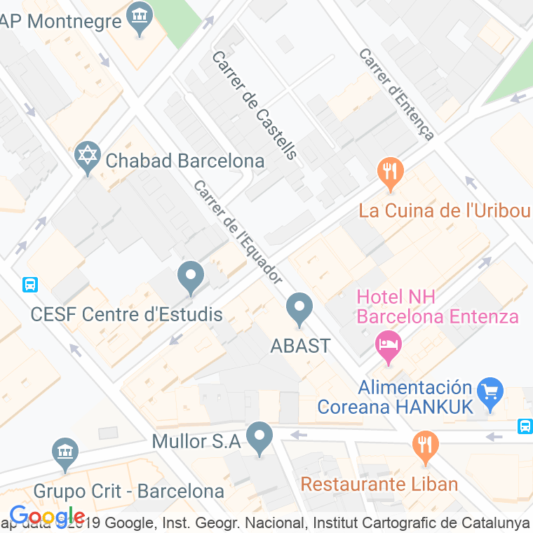 Código Postal calle Taquigraf Serra en Barcelona