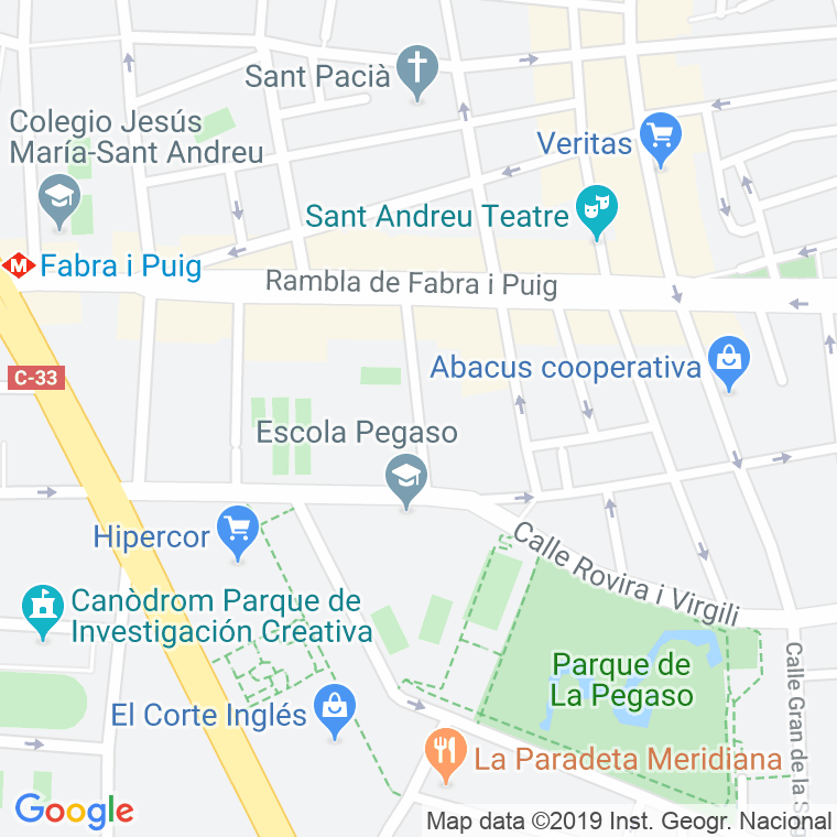 Código Postal calle Camil Fabra en Barcelona