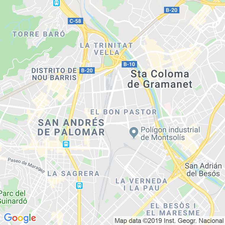 Código Postal calle Coronel Monasterio en Barcelona