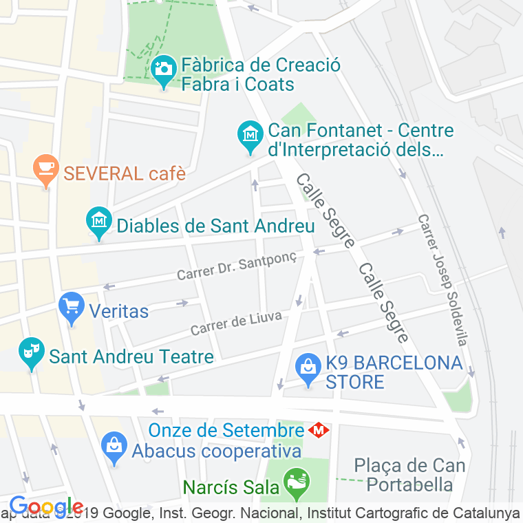 Código Postal calle Doctor Santponç en Barcelona