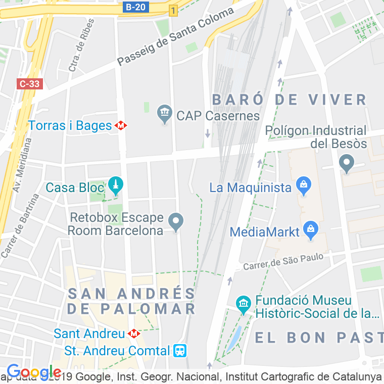 Código Postal calle Estacio, De L' en Barcelona