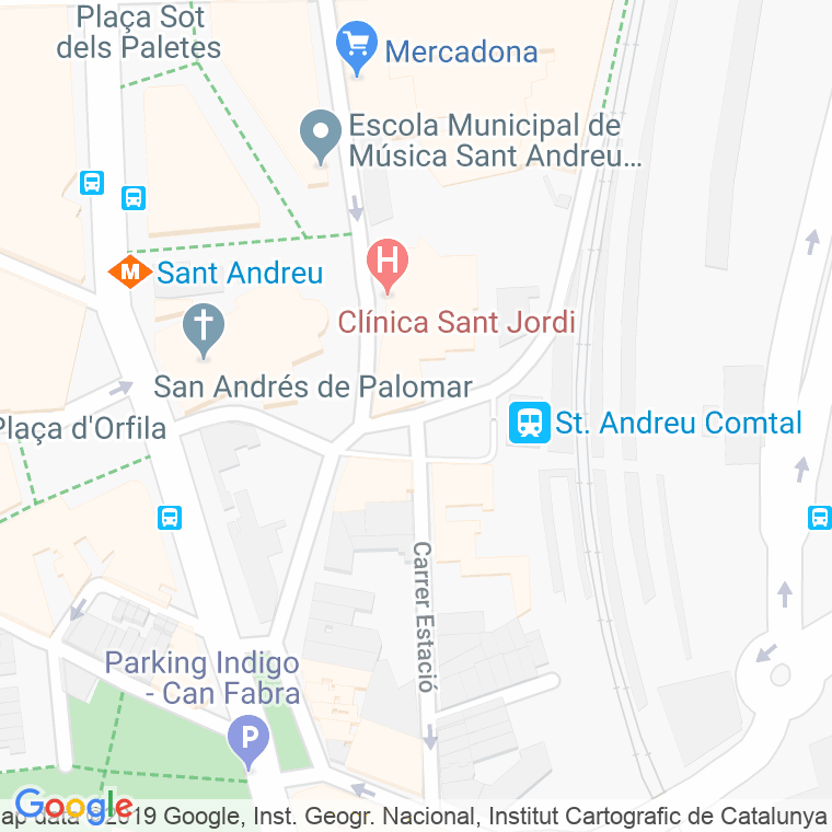 Código Postal calle Estacio, De L', plaça en Barcelona