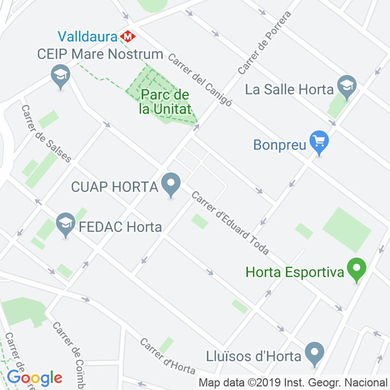 Código Postal calle Eduard Toda en Barcelona