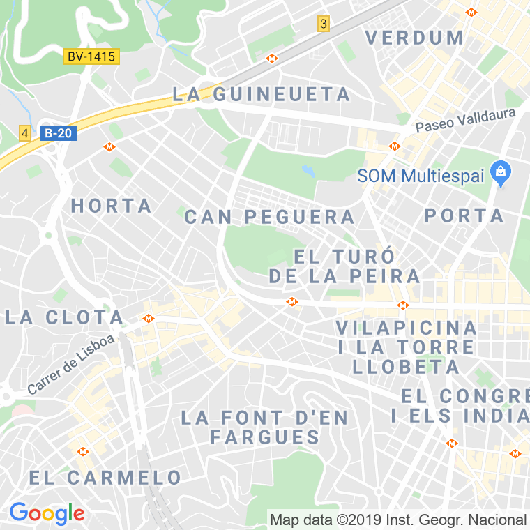 Código Postal calle Esglesia, De L', cami (Impares Del 1 Al Final)  (Pares Del 2 Al Final) en Barcelona