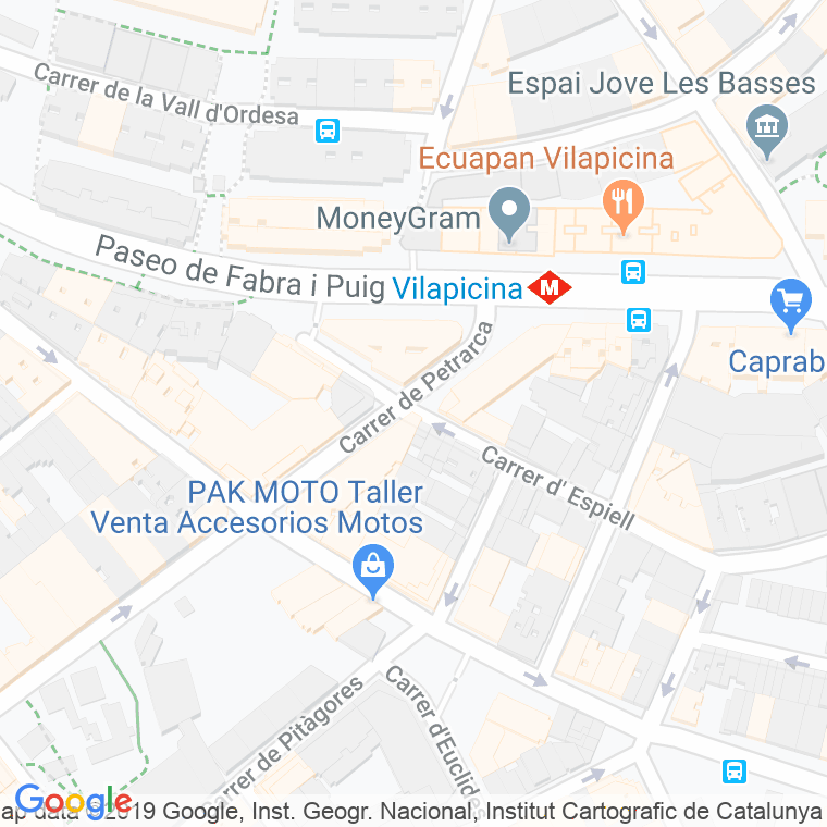 Código Postal calle Espiell, D'   (Impares Del 1 Al Final)  (Pares Del 2 Al Final) en Barcelona