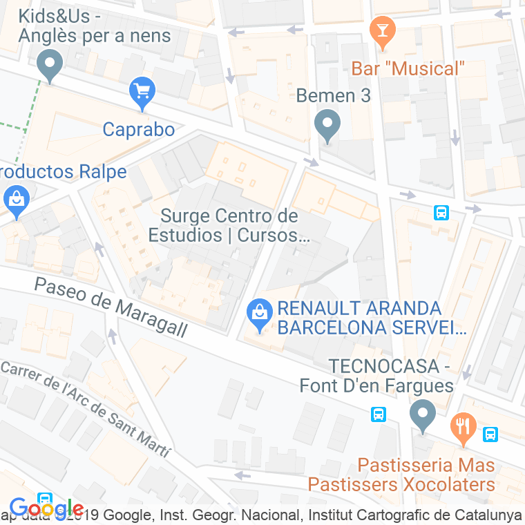 Código Postal calle Greco en Barcelona